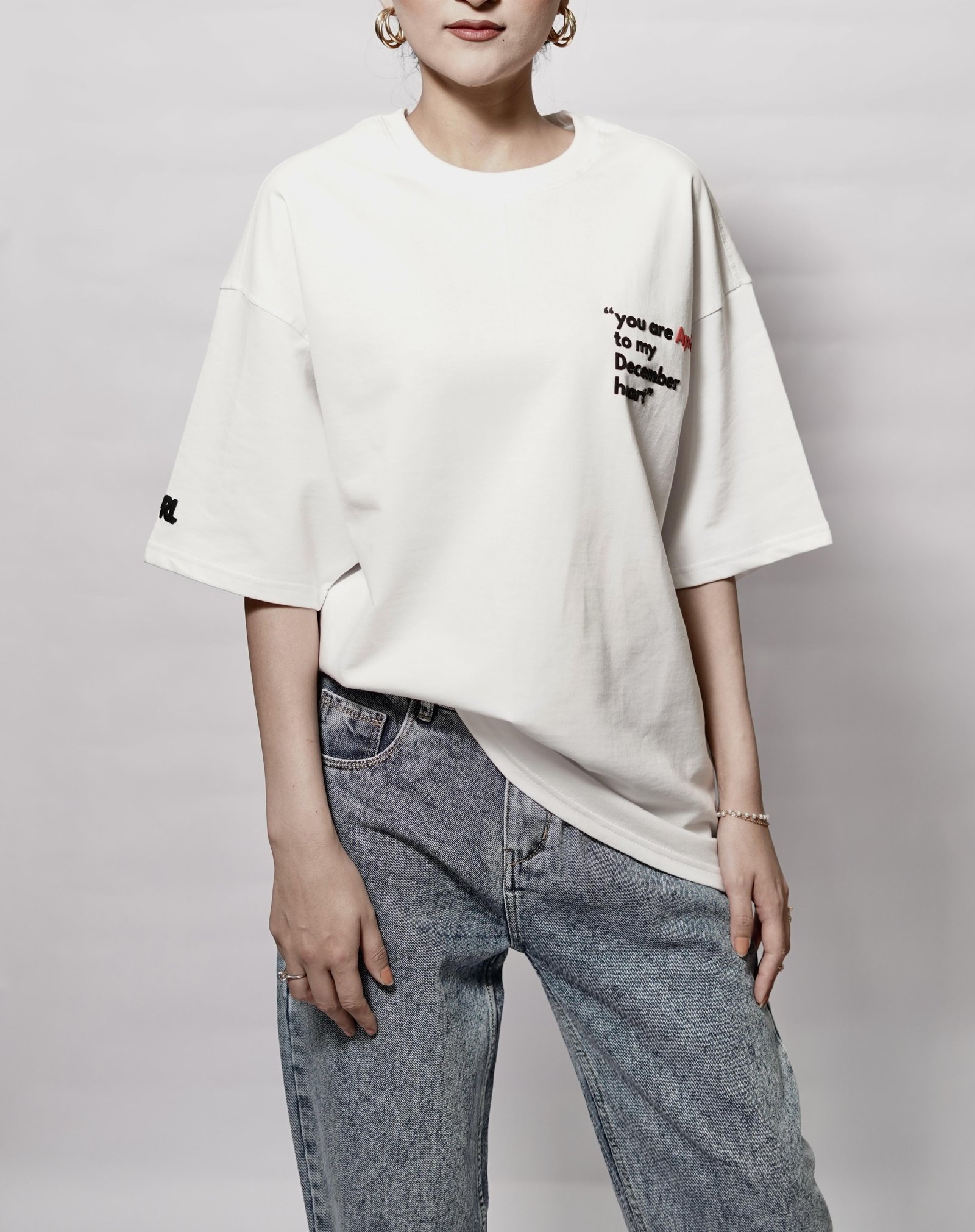 APRL Puff print drop shoulder T-shirt